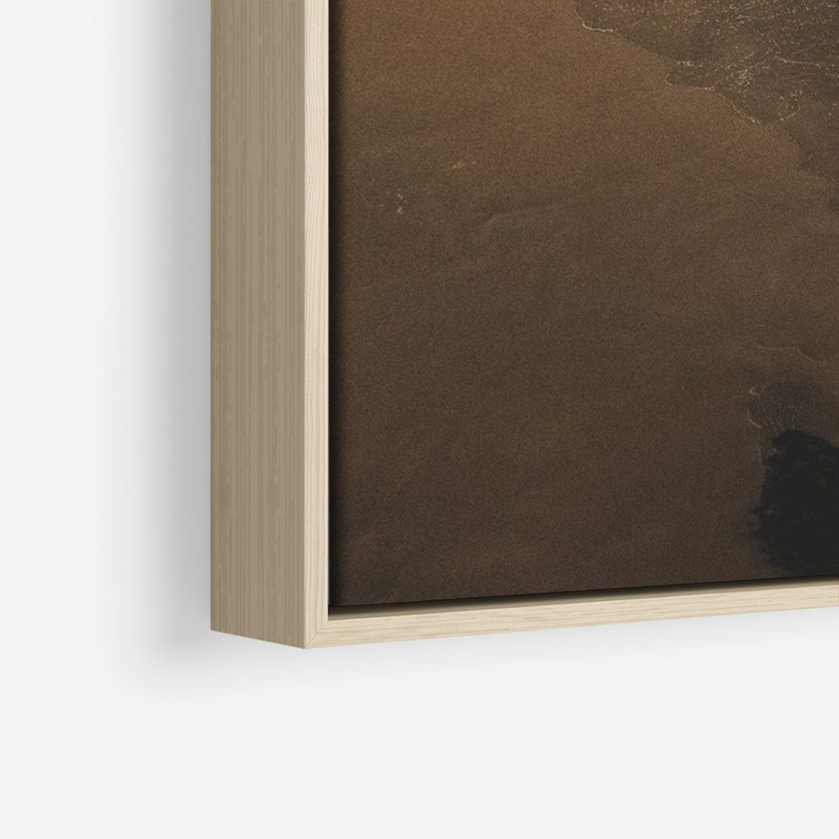 Obraz w ramie 50x70 - Spokój nad plażą - plaża, morze - rama drewno