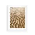 Plakat w ramie 30x40 - Piasek i Nieskończoność - pustynia, piasek - rama biała