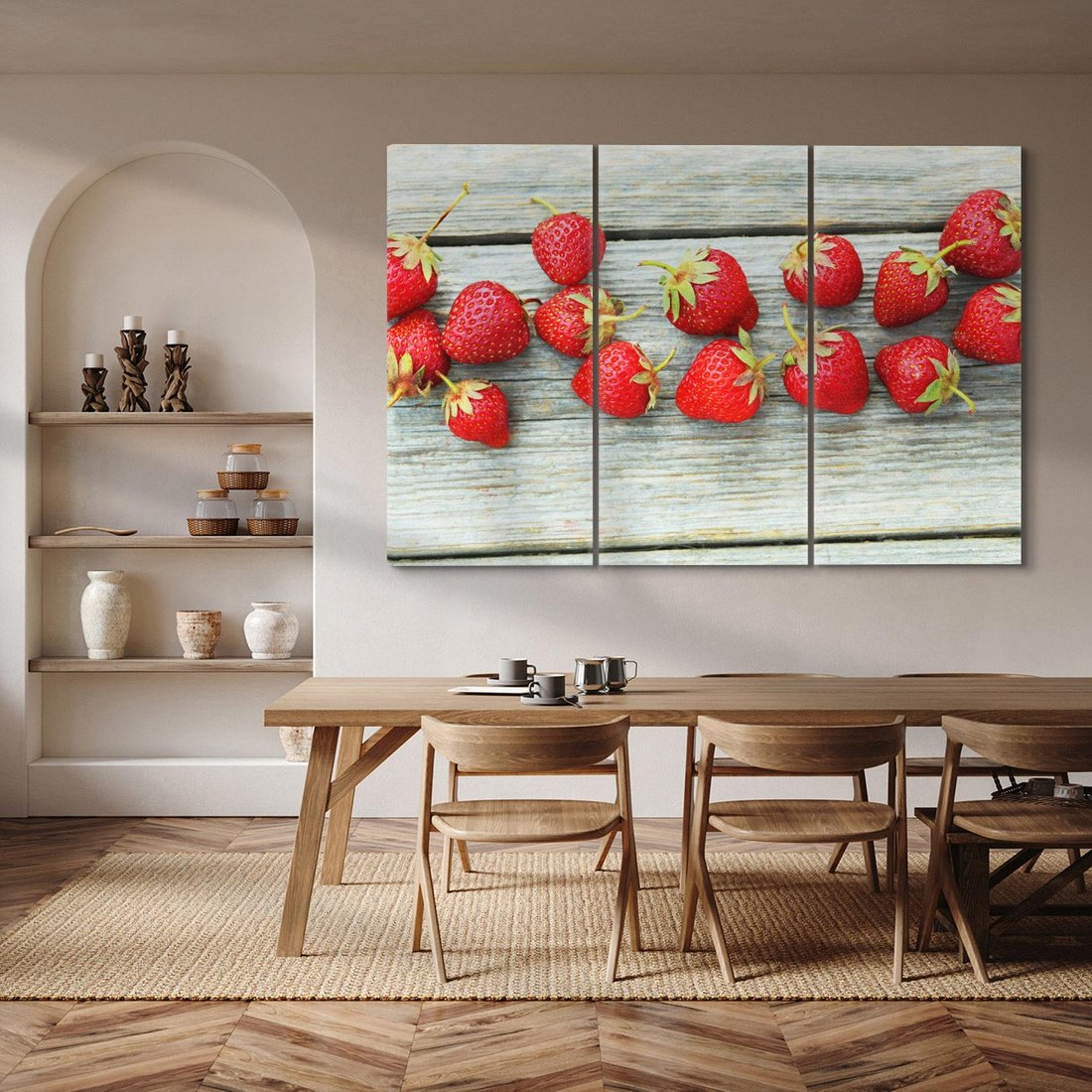 Obraz na płótnie 120x80 - smak lata - truskawki, owoce