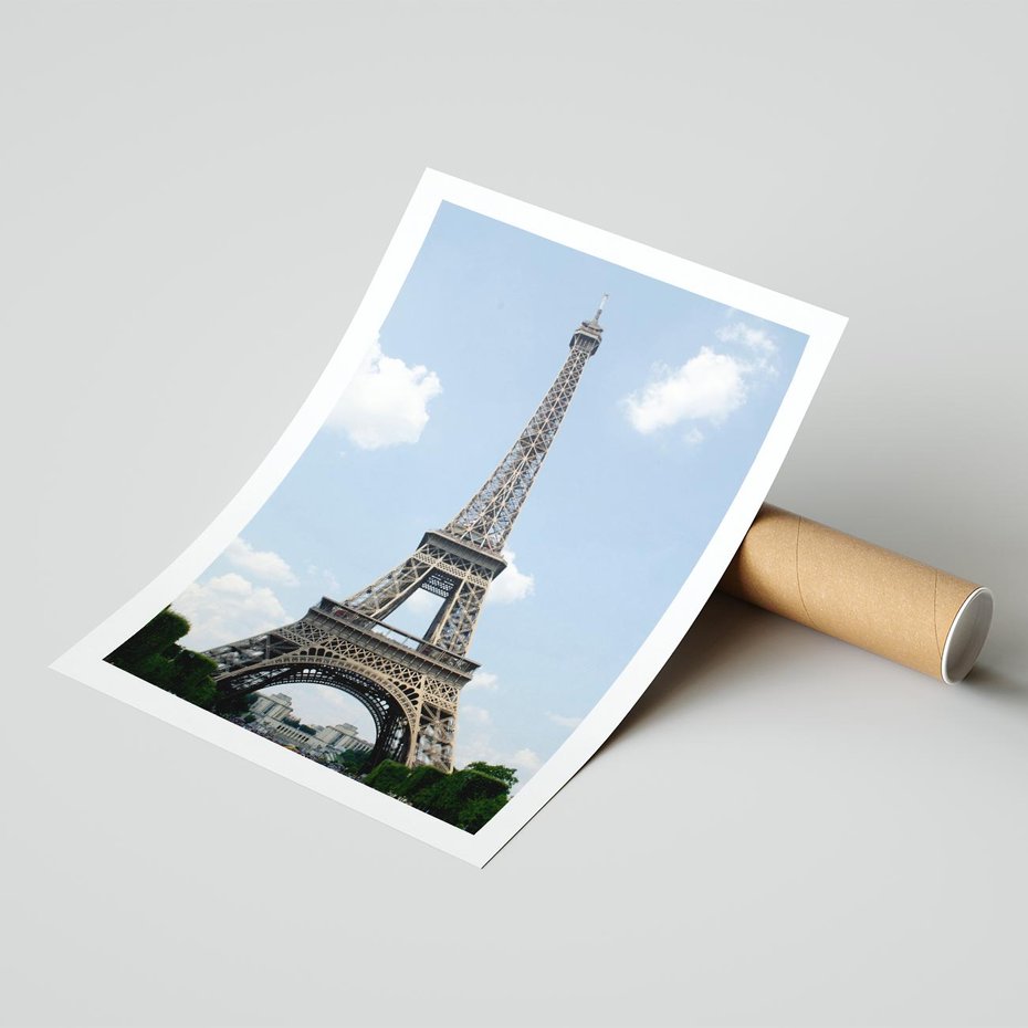 Plakat bez ramy 40x50 - Paryż z wieżą Eiffla - Eiffla, Paryż