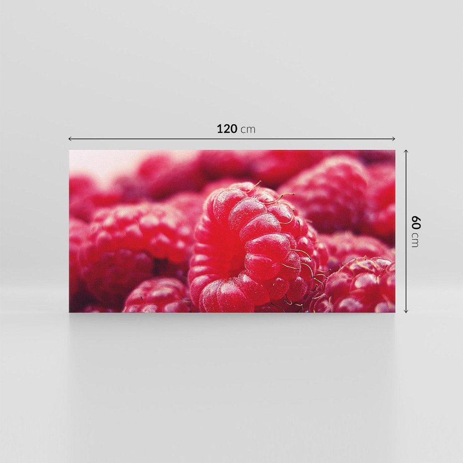 Obraz na płótnie 120x60 - Maliny Soczysta Eksplozja - maliny, owoce