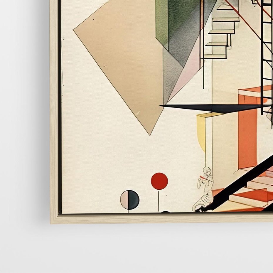 Obraz w ramie 80x80 - Kolorowe Wnętrza Inspiracji - abstrakcyjny obraz, jak kandinsky - rama drewno