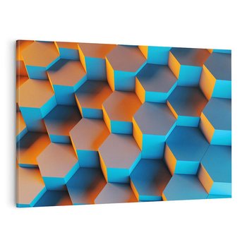 Obraz na płótnie 70x50 - Trójwymiarowa Gra - geometryczna, 3D