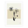 Plakat bez ramy 30x40 - Kwiatowe Płótno - kwiaty, typografia