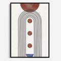 Obraz w ramie 50x70 - Symfonia Kształtów - nowoczesny plakat, styl midcentury - rama czarna