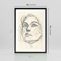 Plakat w ramie 50x70 - Konturem Uchwycone - plakat, minimalistyczny szkic - rama czarna