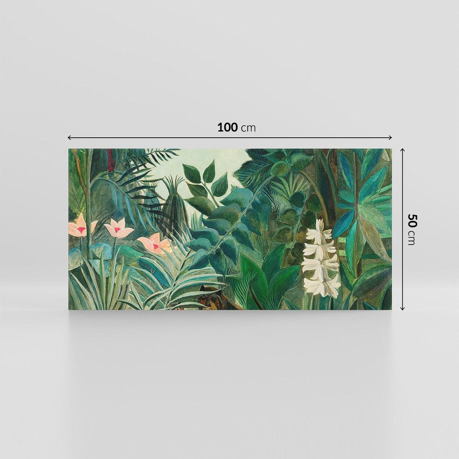 Obraz na płótnie 100x50 - "The Equatorial Jungle " (1909) Henri Rousseau - Reprodukcja - reprodukcja, obraz na płótnie