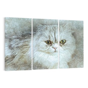 Obraz na płótnie 120x80 - Zwierzęca abstrakcja: Kot - kot, zwierzę