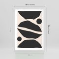 Plakat w ramie 50x70 - Surowa Abstrakcja - abstrakcyjny nowoczesny obraz, surowość - rama biała