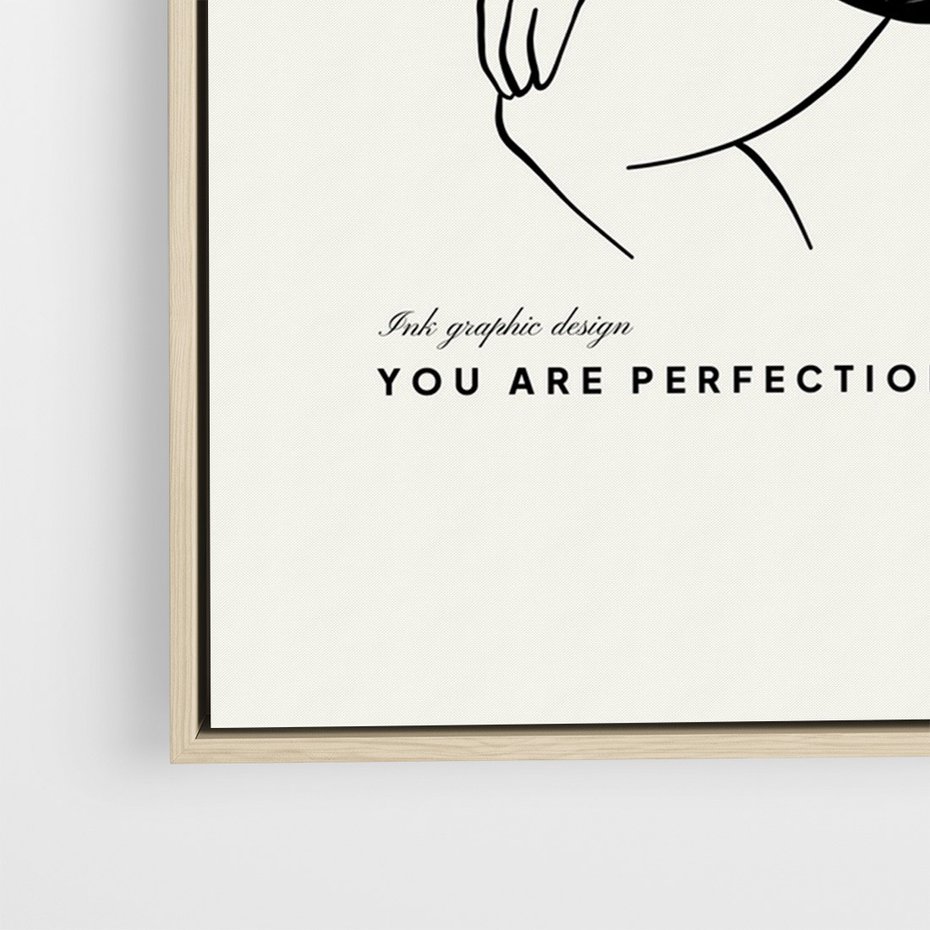 Obraz w ramie 50x70 - Wyrażenie Piękna - rysunek, sztuka nowoczesna - rama drewno