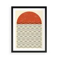 Plakat w ramie 50x70 - Abstrakcyjne Wzory na Plakacie - geometryczna sztuka, nowoczesny plakat - rama czarna