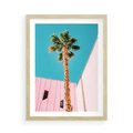 Plakat w ramie 50x70 - Palma w Miami - palma, miami - rama drewno