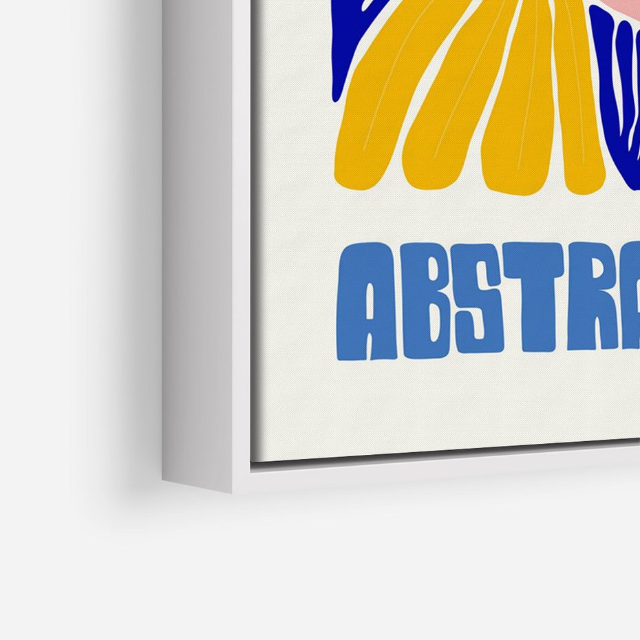 Obraz w ramie 70x100 - Przenikające Refleksje - sztuka abstrakcyjna, nowoczesny plakat - rama biała