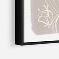 Obraz w ramie 50x70 - Pastelowe Nastroje - nowoczesny subtelny plakat, beżowy - rama czarna
