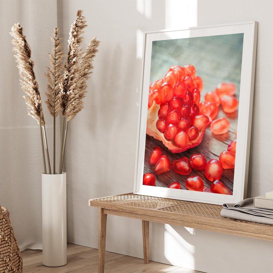 Plakat bez ramy 50x70 - Granatowa Inspiracja Kuchni - granat, kuchnia