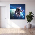 Obraz na płótnie 30x30 - Kosmiczna przygoda - kosmos, astronauta