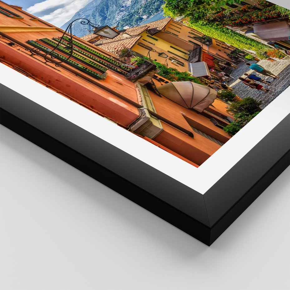 Plakat w ramie 40x50 - Tropienie Nieskończoności - uliczka, perspektywa - rama czarna