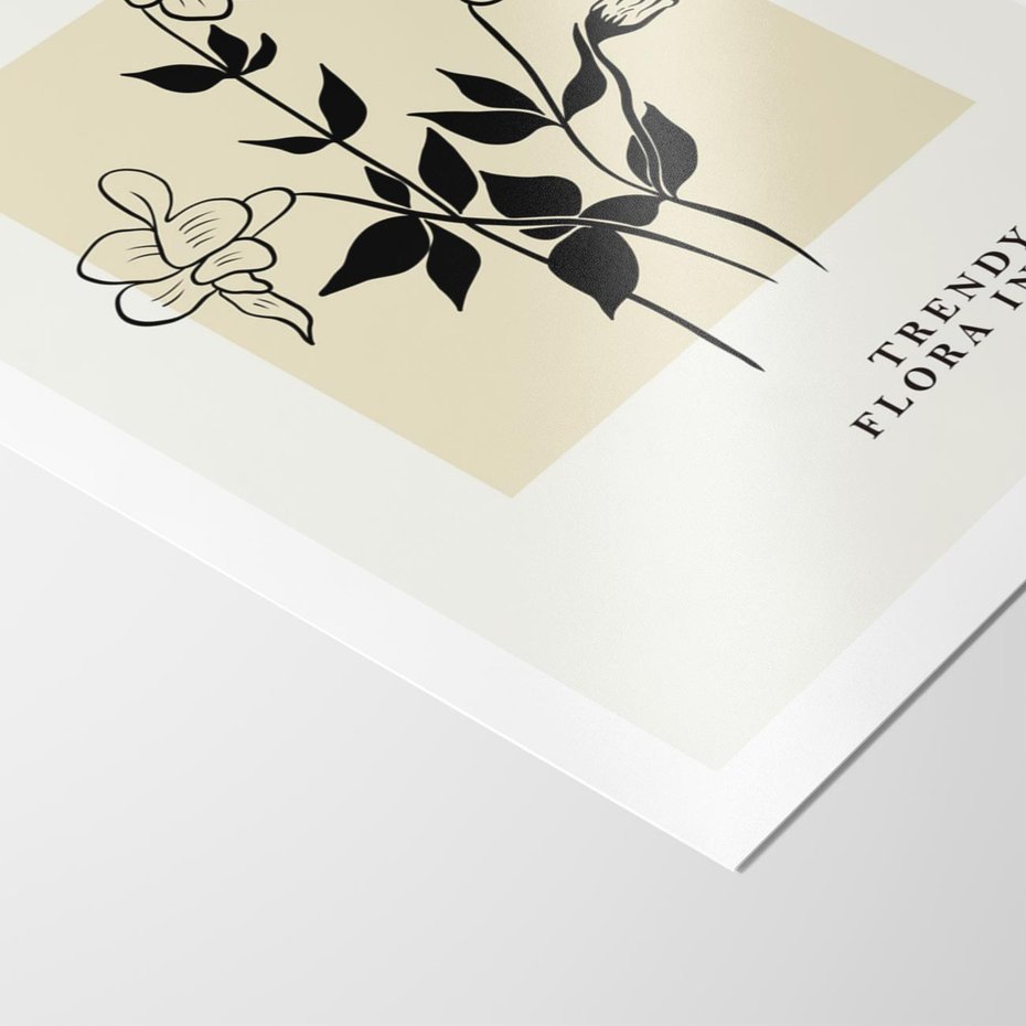 Plakat bez ramy 50x70 - Malowane szkicowe tęsknoty - kwiaty, typografia