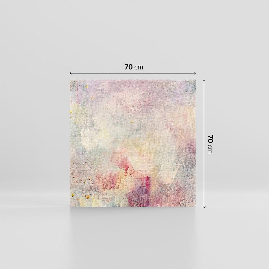 Obraz na płótnie 70x70 - Miękka Melodia Pasteli - olejne płótno, pastelowe kolory