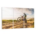 Obraz na płótnie 120x80 - Ekscytująca Akcja - motocykl, cross