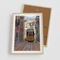 Plakat w ramie 50x70 - Lizbońskie tramwaje - podróż w czasie - Lizbona, tramwaj - rama drewno