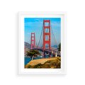 Plakat w ramie 30x40 - W krainie amerykańskich mostów - most, USA - rama biała
