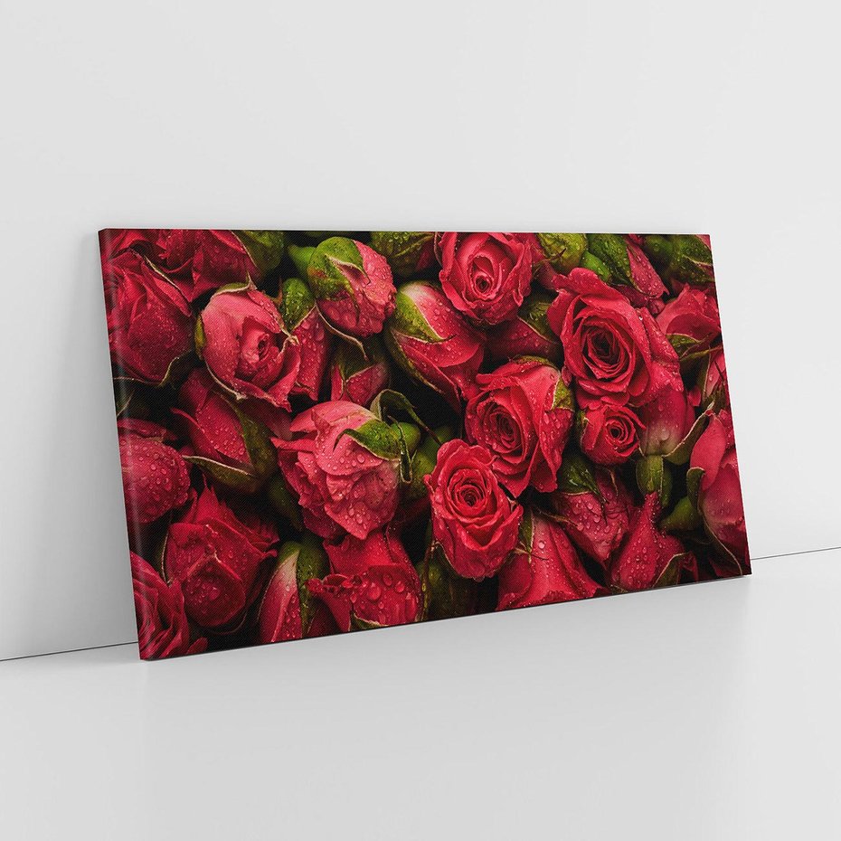 Obraz na płótnie 100x50 - Piękno róż: delikatność natury - róże, kwiaty