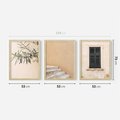 Zestaw obrazy w ramie 50x70 galeria - Beż, podróż, okiennica - rama drewno