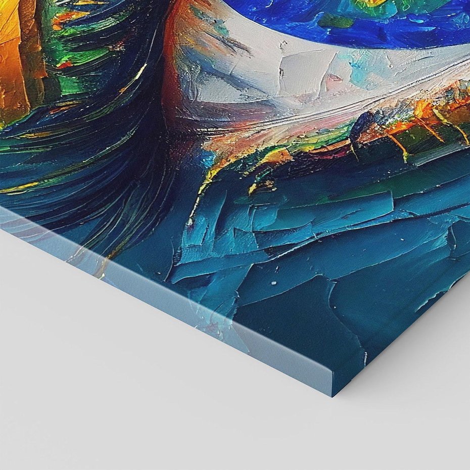 Obraz na płótnie 120x80 - Mistyka Tęczowego Oka - oko, obraz olejny