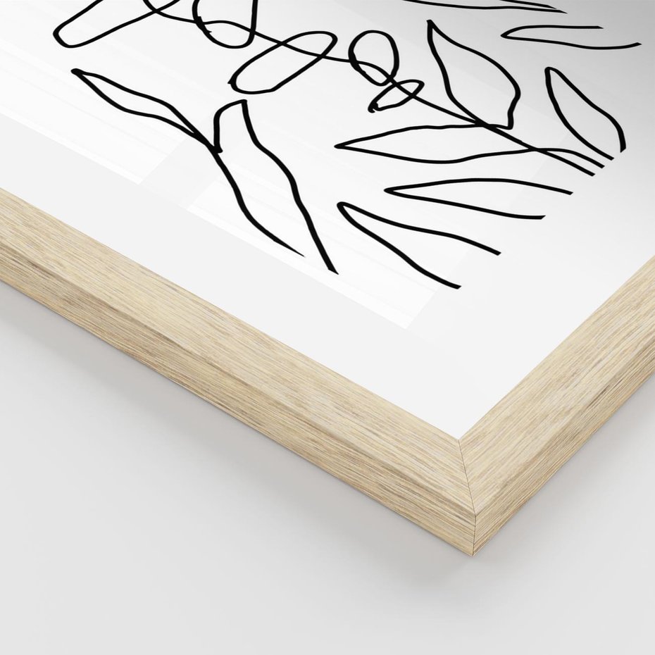 Plakat w ramie 40x50 - Konturem Naznaczone - mroczna sztuka, minimalizm - rama drewno