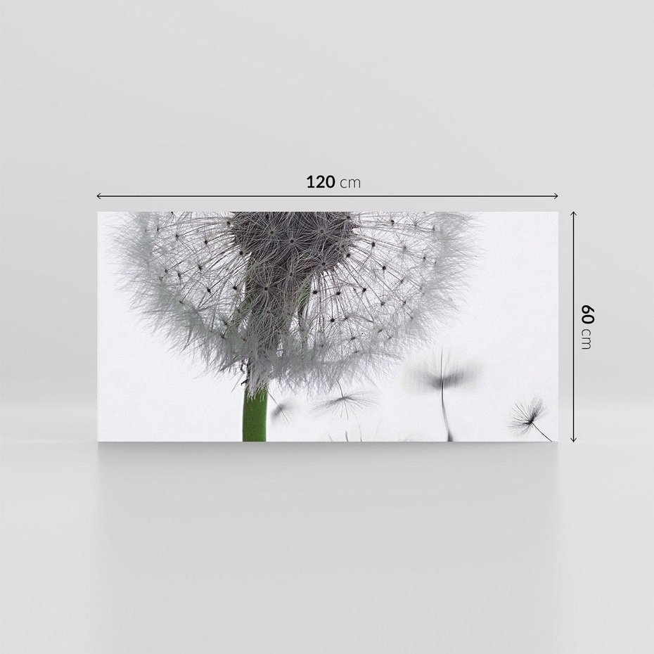 Obraz na płótnie 120x60 - Lekkość Przemijania - dmuchawiec, makro