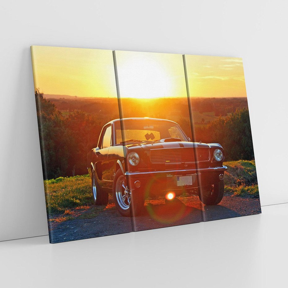 Obraz na płótnie 120x80 - Moc i elegancja - Ford Mustang, samochód