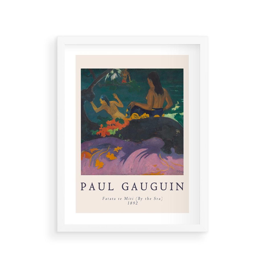 Plakat w ramie 30x40 - Paul Gauguin: Reprodukcja - Paul Gauguin, reprodukcja - rama biała