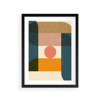 Plakat w ramie 50x70 - Geometryczna Ekspresja - geometria, plakat - rama czarna