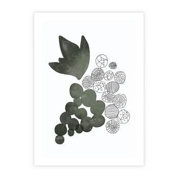 Plakat bez ramy 30x40 - Grono Abstrakcji - minimalistyczny plakat, winogrona