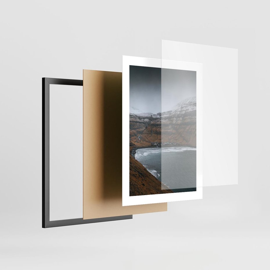 Plakat w ramie 30x40 - Spektakularna Przyroda - fiordy, Norwegia - rama czarna