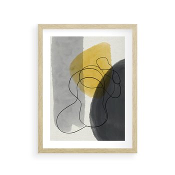 Plakat w ramie 30x40 - Kolorowe Akwarelowe Abstrakcje - abstrakcja, akwarelowe plamy - rama drewno