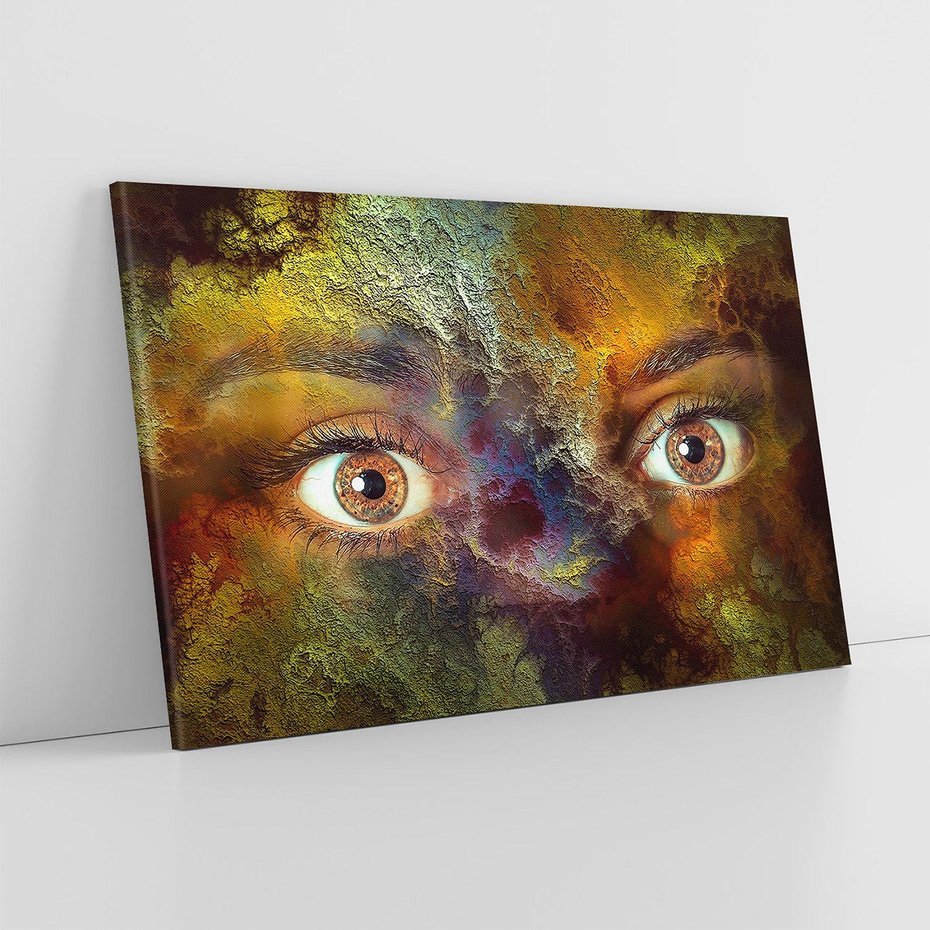 Obraz na płótnie 120x80 - Twarz w abstrakcji - twarz, abstrakcja