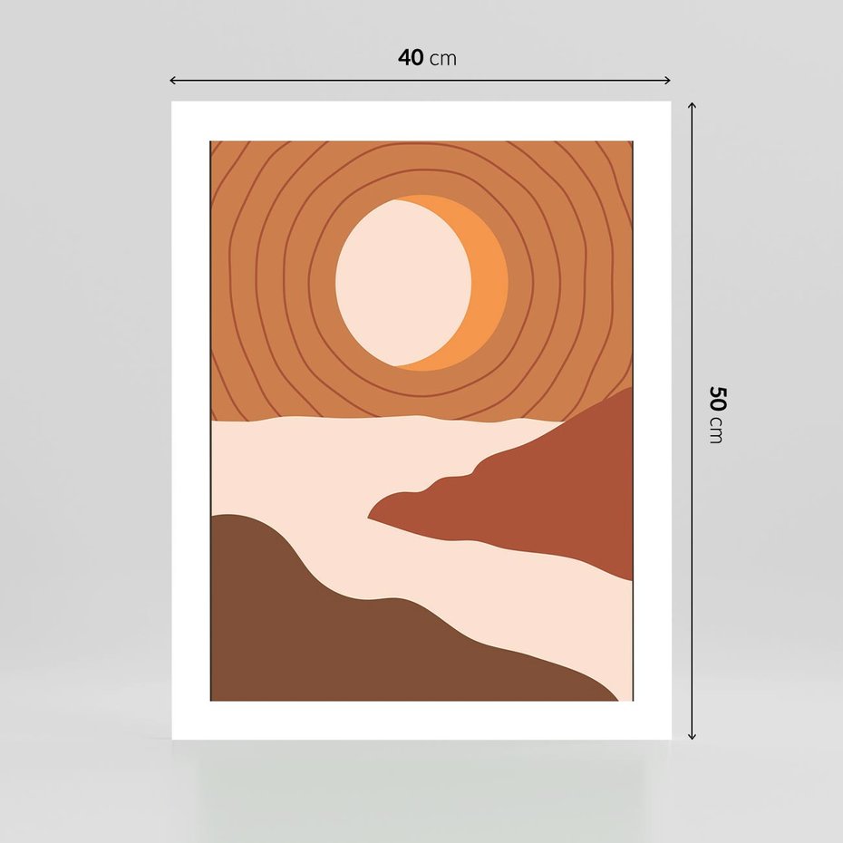 Plakat bez ramy 40x50 - Sztuka Zachodu Słońca: Nowoczesna Sceneria - plakat, nowoczesna grafika