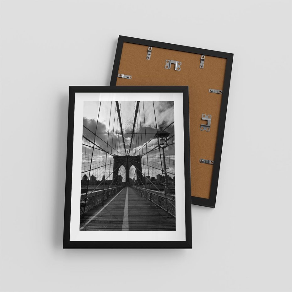 Plakat w ramie 30x40 - Most Nowoczesności - most, nowoczesny - rama czarna