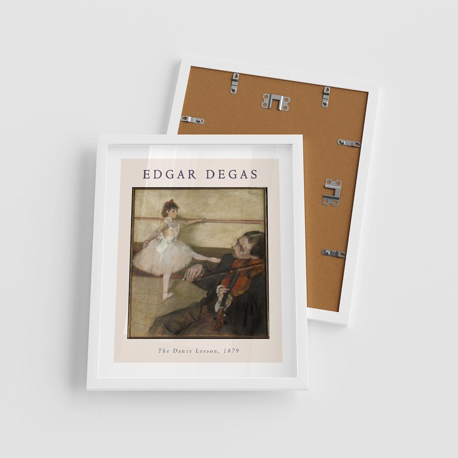 Plakat w ramie 40x50 - Klasyka Baletu - Edgar Degas, reprodukcja obrazu - rama biała