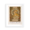 Plakat w ramie 40x50 - Mucha: Reprodukcja i Typografia na Plakacie - reprodukcja, alfons mucha - rama biała