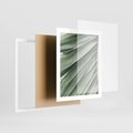 Plakat w ramie 40x50 - Tropikalna Oaza - zielony liść palmy, zieleń - rama biała
