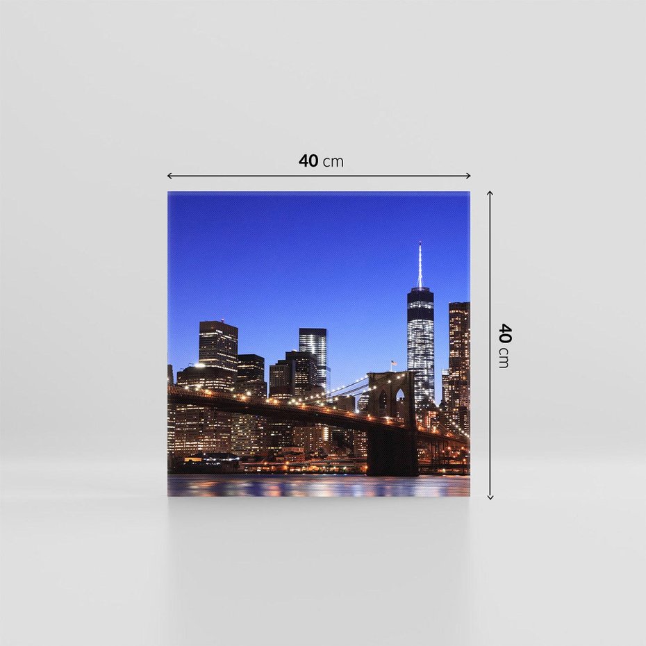 Obraz na płótnie 40x40 - Brooklyn Bridge: Symbol Nowego Jorku - most, Brooklyn