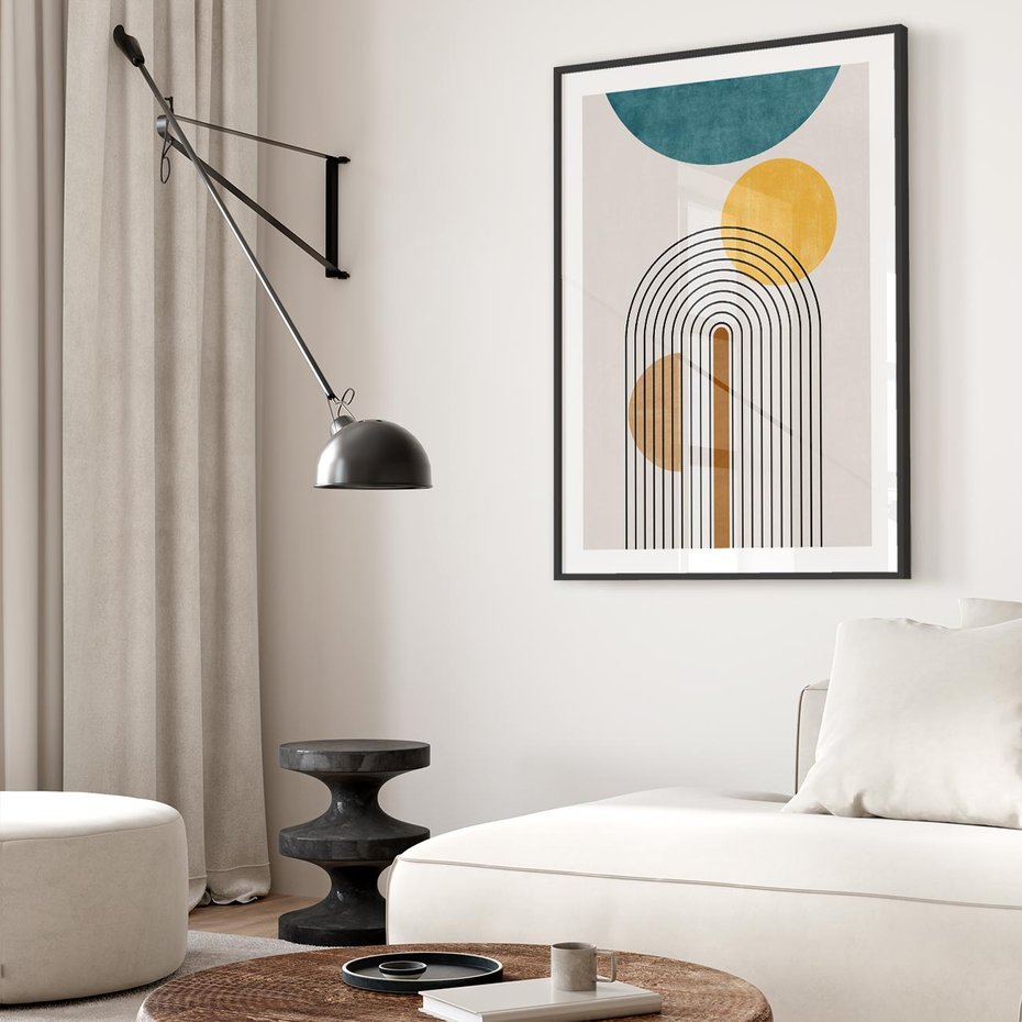 Plakat bez ramy 21x30 - Wewnętrzne Labirynty Form - styl mid century, nowoczesna sztuka