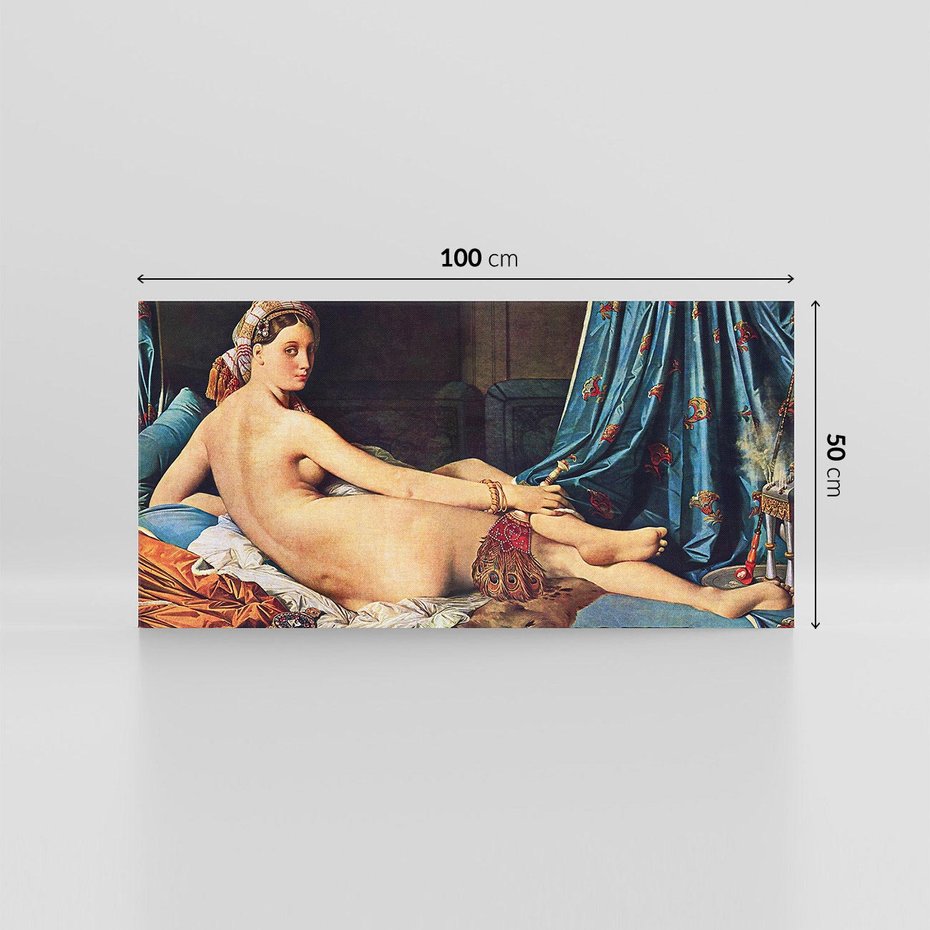 Obraz na płótnie 100x50 - "Grande Odalisque" (1814) Jean Auguste Dominique Ingres - Reprodukcja - reprodukcja, obraz na płótnie