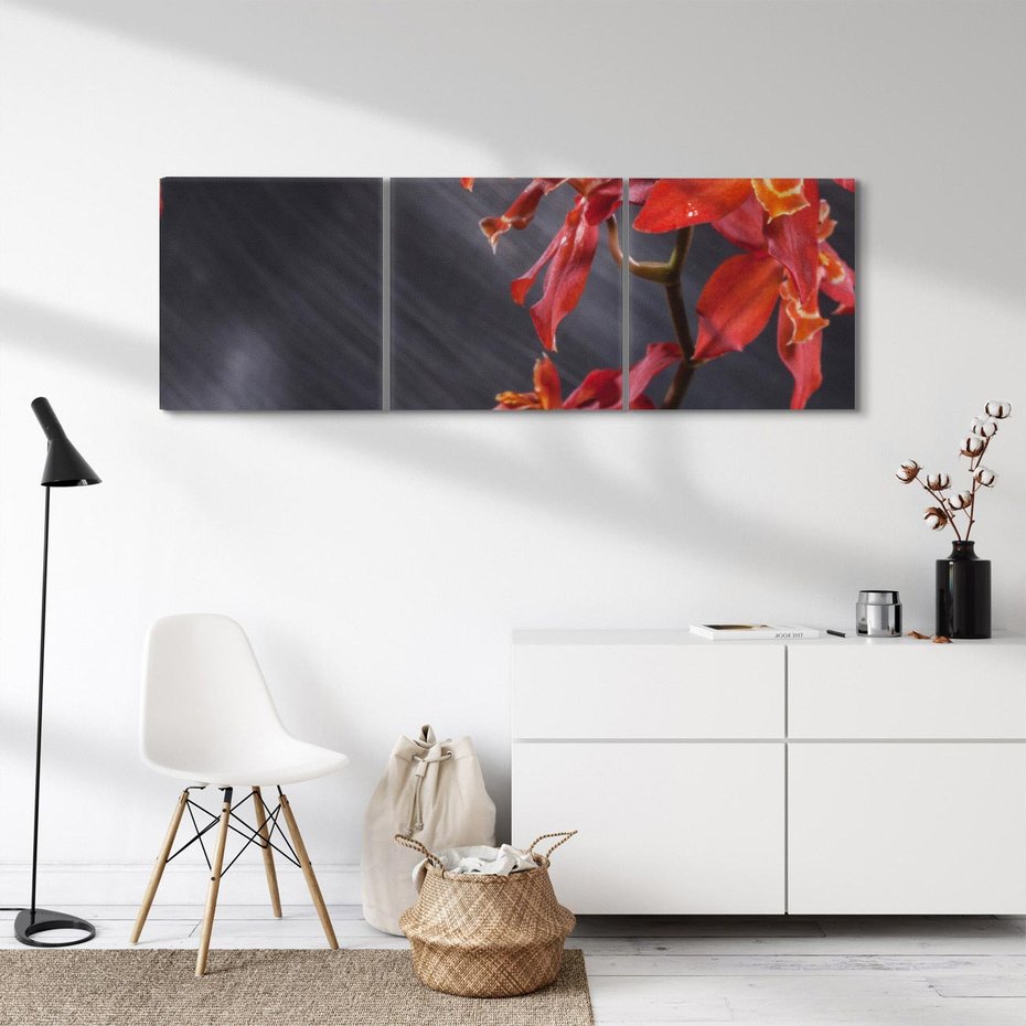 Obraz na płótnie 150x50 - Kolorowy Raj - kwiaty, tropikalne