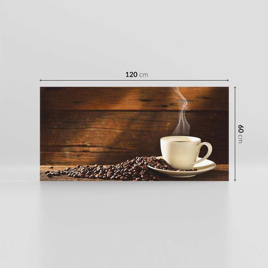 Obraz na płótnie 120x60 - Kawowe uniesienie w filiżance - kawa, filiżanka