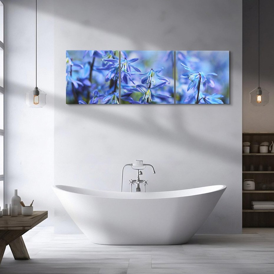 Obraz na płótnie 120x40 - Kwiatowa symfonia natury - kwiat, kwiaty