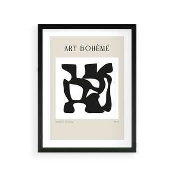 Plakat w ramie 40x50 - Boho Szepty - boho plakat, minimalizm - rama czarna